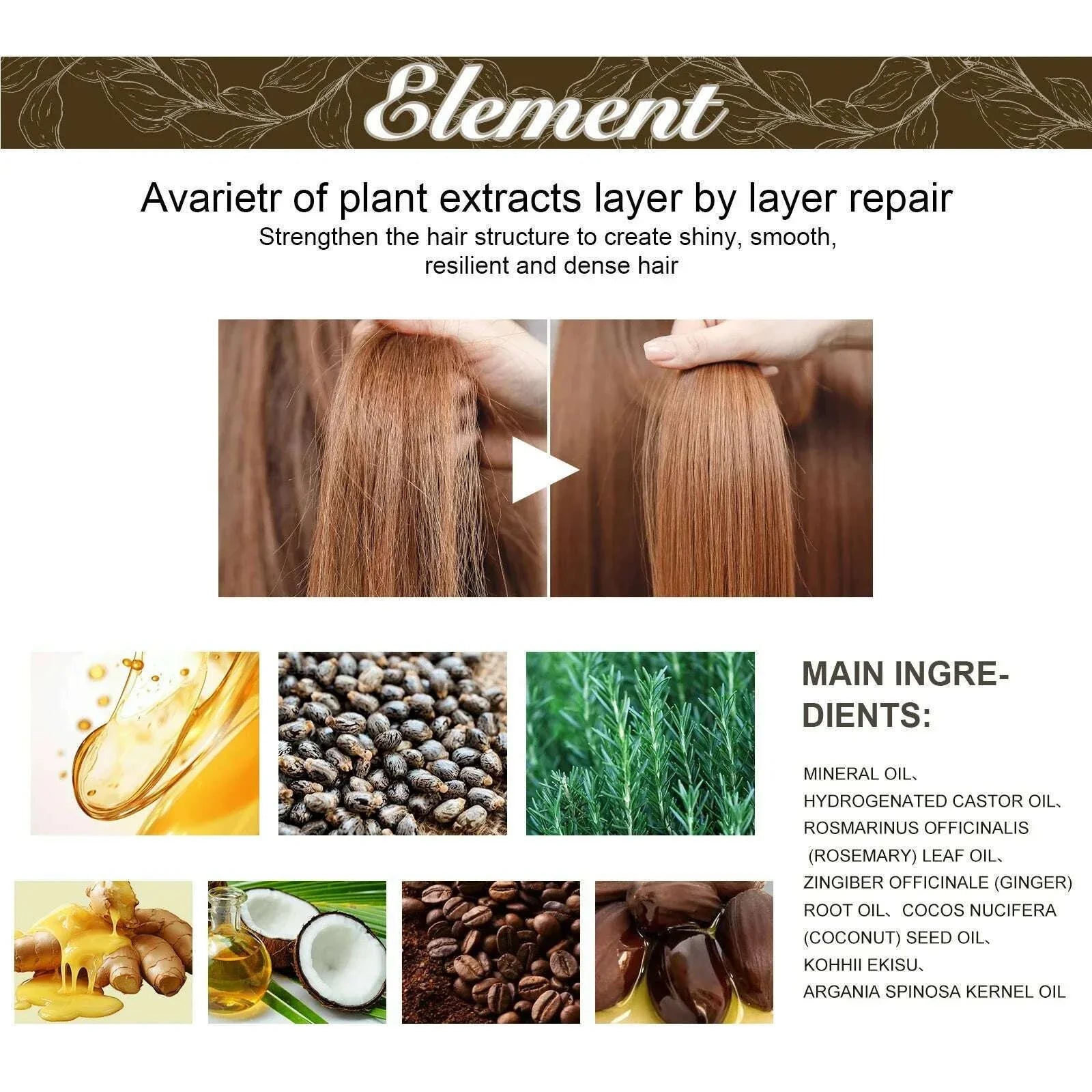 60ml Rosemary Dense Hair Essential Oil Repairs Hair Damage Prevent Hair Loss Soften Hair Strengthen Hair Roots Nourishe Hair Oil