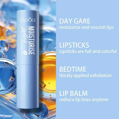 1/2/3pcs SADOER Hyaluronic Acid Lipstick Lips Skincare Nourishing Brightening Moisturizing Lip Balm Lips Skin Care Products