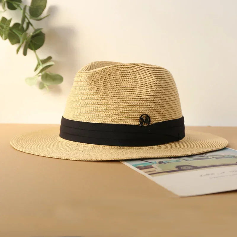 Summer Large Size 64cm Classic Sun Hats for Men Women Panama Hats Couple Wide Brim Beach Straw Hat Big Head Plus Size Fedora Hat