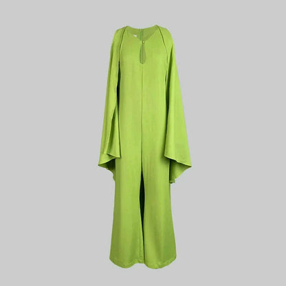 Modigirl 2025 Spring Jumpsuits Woman Elegant Cold Shoulder Batwing Sleeves Summer Green One Pieces Outfit Luxury Casual Jumpsuit