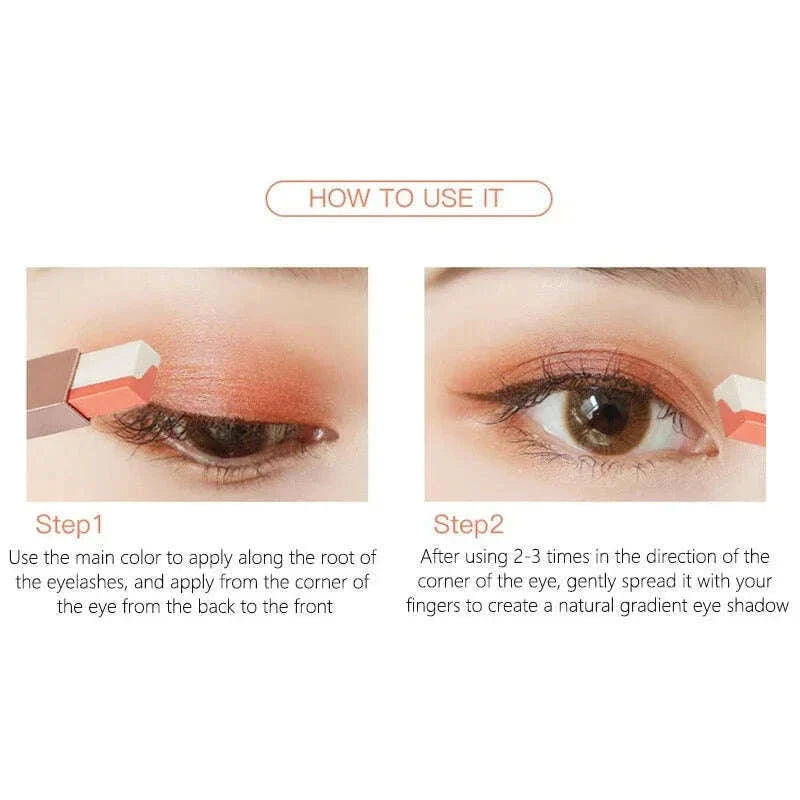 2 in 1 Pearly Glitter Highlighter Eyeshadow Stick Waterproof Long Lasting Shimmer Eye Shadow Eyeliner Lazy Beauty Eyes Make Up