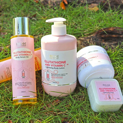 AILKE Whitening Skin Care Set, With Glutathion Vitamin C, Brighter Smoother Skin, Reduce Dark Spots, Clean Skin, Moisturizing
