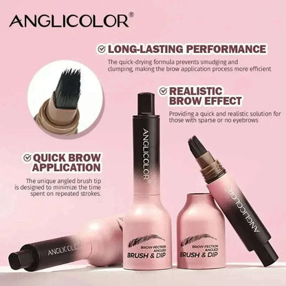 3D Wild Eyebrow Pencil Microblading Eyebrow Tint Pen Square Angled Brush Brow Dye Cream Anti-smudge Waterproof Multifunction