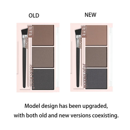 Three-color eyebrow powder shadow three-dimensional eyebrow shape waterproof and sweat-proof natural long-lasting eyebrow powder
