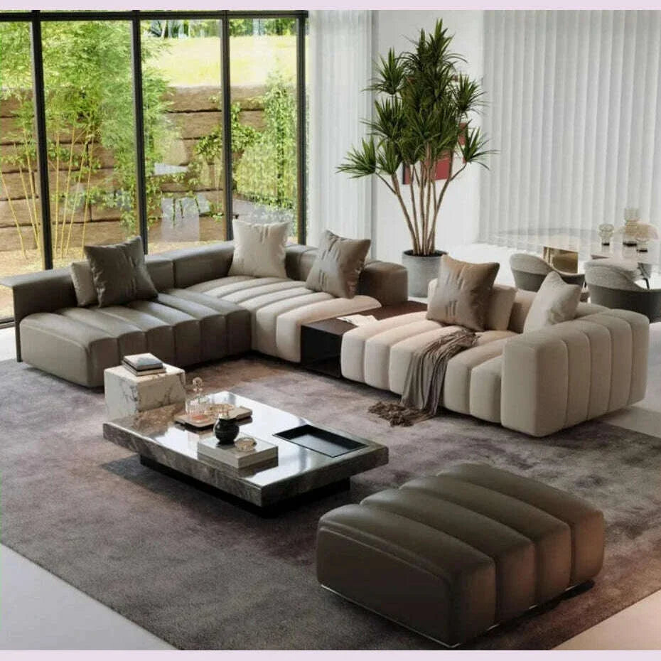 Italian Minimalist Sofa Living Room Recliner Multifunctional Modern Designer Sofa Elegant Luxury Divano Soggiorno Home Furniture