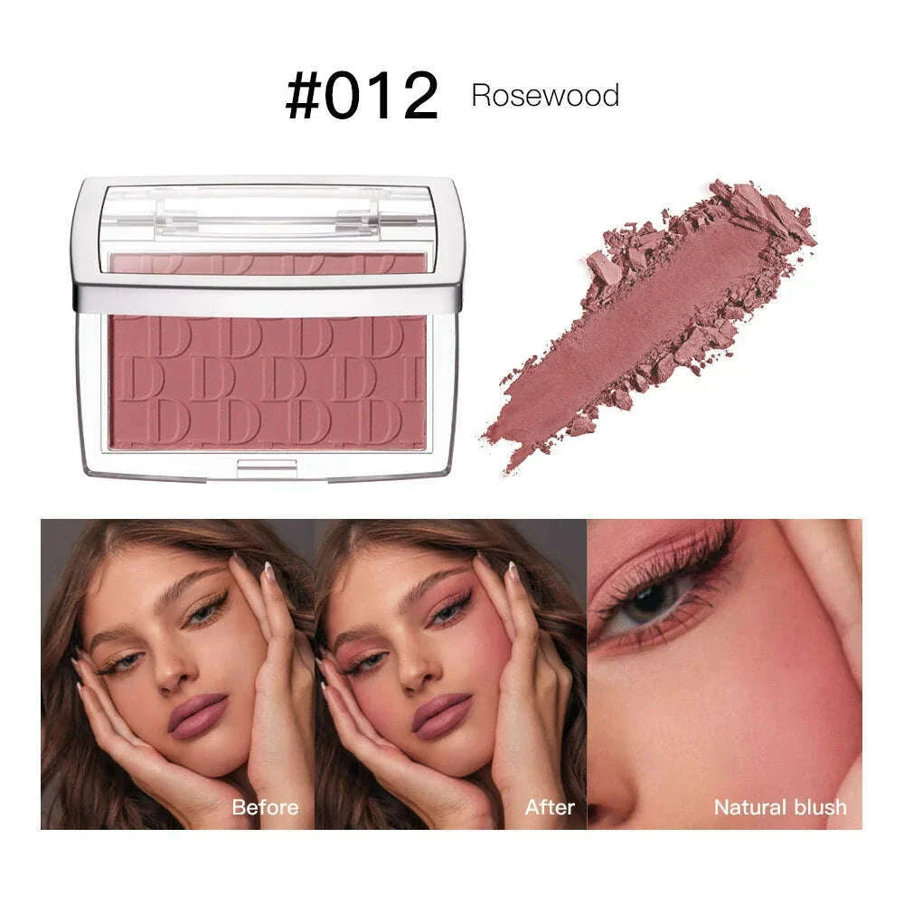 Embossed Blush Palette Matte Powder Blusher Velvet Eyeshadow Multifunctional Face Makeup Palette Female Cosmetics Cheeks Rouged