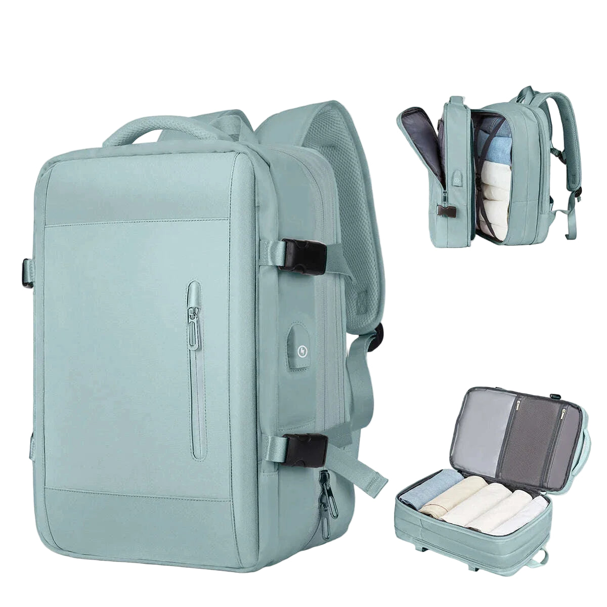Travel Backpack for Men Women, Large Capacity Camping Backpack, Expandable Multifunctional Backpack Easyjet Cabin Bag 45x36x20