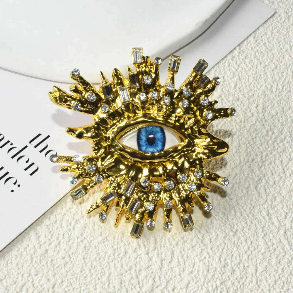 Baroque Style Fashion Alloy Big Eyes Dangle Earrings For Women Jewelry Exaggerated Ladys' Statement Earrings  Accessories