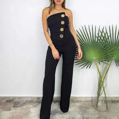 Elegant Jumpsuit for Women Dressy Sexy Off Shoulder Wide Leg Pant Suit One Piece Party Outfits  Wide Leg Pant Suit houlder Wide