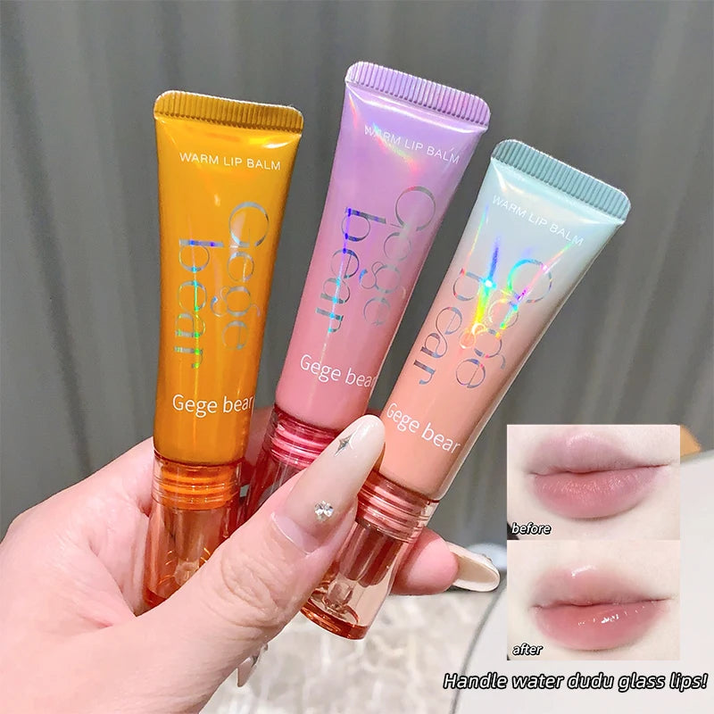 Gege Bear Color-Changing Lip Balm Hydrating & Lightweight Formula Lip Gloss, Non-Greasy and Nourishing Lip Care, New Design, 202