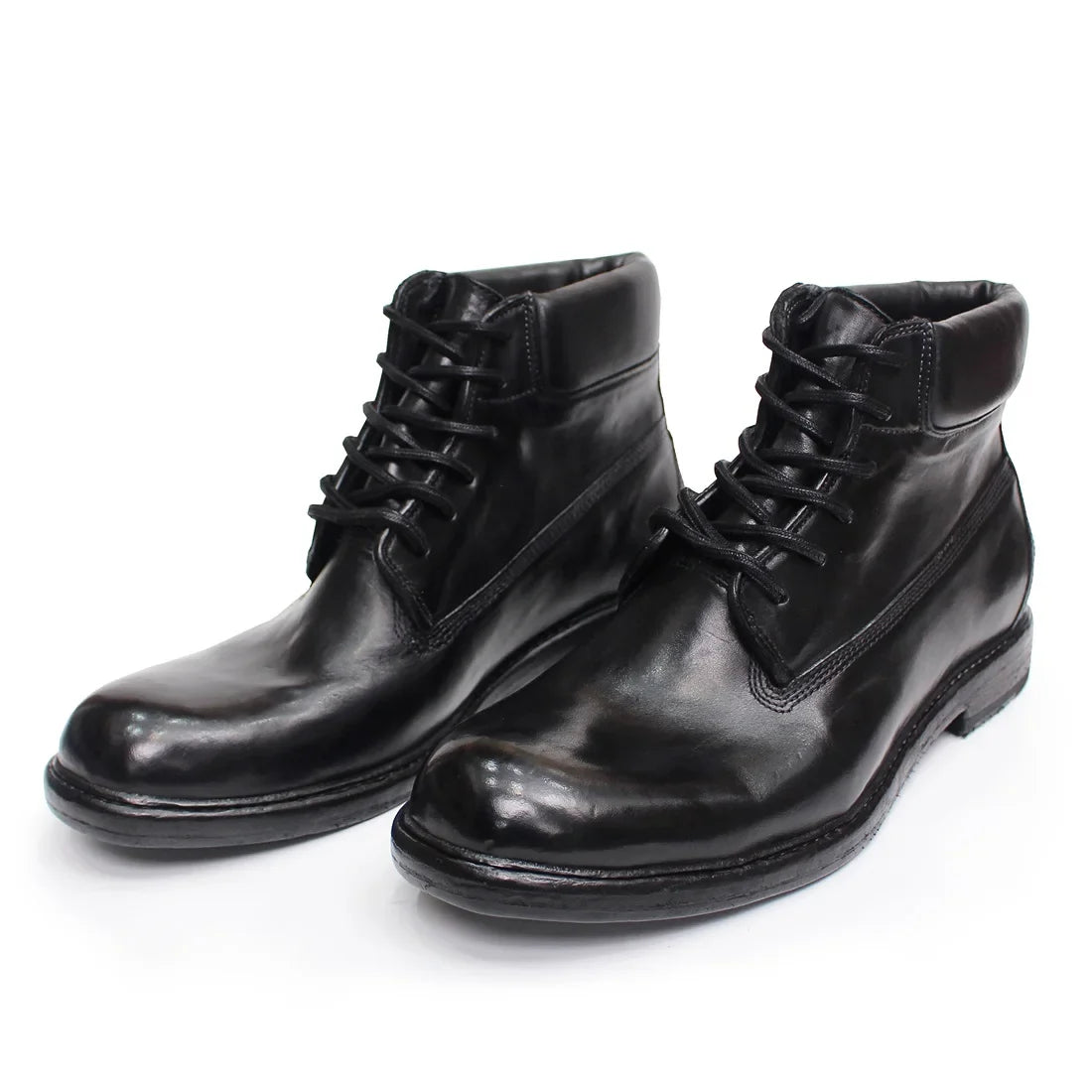 Men's British Style Ankle Boots Soft Handmade Genuine Leather Sole Windproof Comfortable Lace-up Winter Motorcycle Shoes