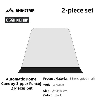 ShineTrip Auto Dome Canopy Series Silver Coated Canopy Oversized Quick Setup Sunproof Camping Auto Dome House Waterproof Tent