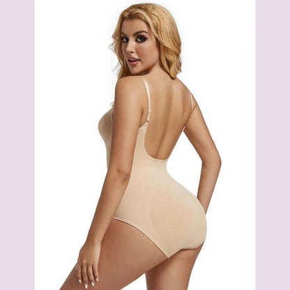 Low Back Bodysuits Shapewear for Women Open Crotch Body Shaper Seamless Tummy Control Push Up Corset Tank Top Backless Underwear