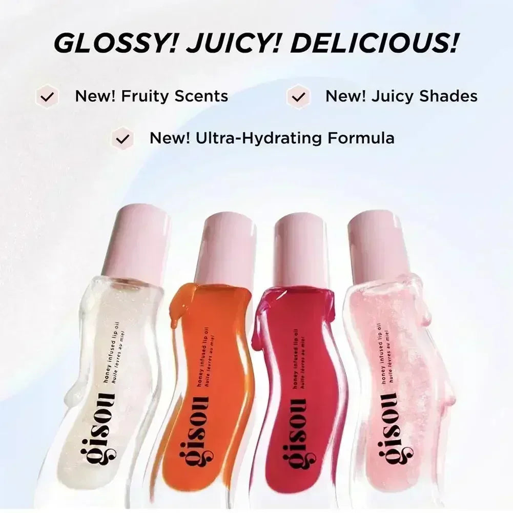 Gisou Fruit Honey Lip Balm Long Lasting Moisturizing Nourishing Lip Oil Gloss Care Exfoliating For Women Improve Lip Dryness