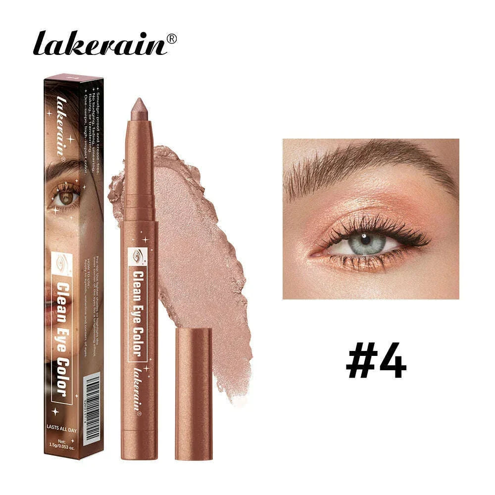 1pc Shimmering Eyeshadow Highlight Stick Glitter White Eyeshadow Pencil for Bright Eyes Dazzling Effect Makeup Highlighter