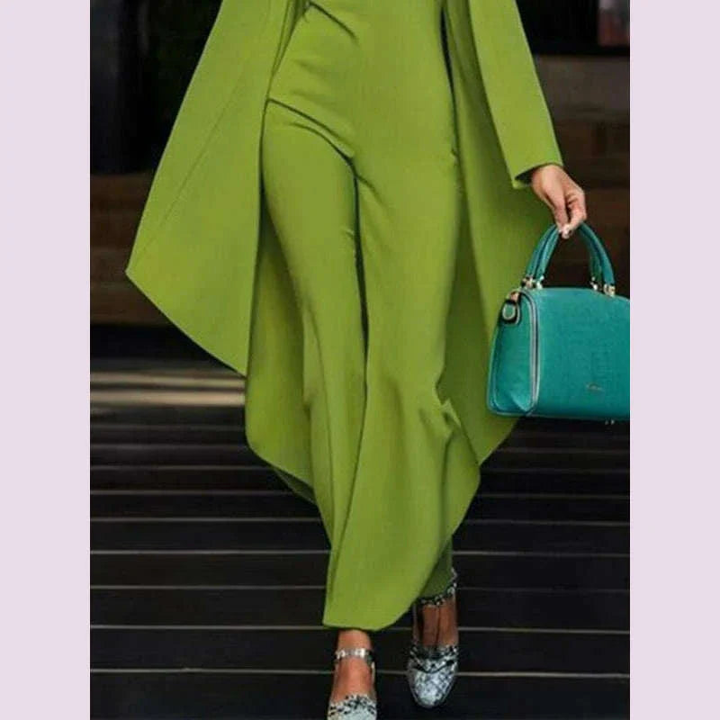 Modigirl 2025 Spring Jumpsuits Woman Elegant Cold Shoulder Batwing Sleeves Summer Green One Pieces Outfit Luxury Casual Jumpsuit