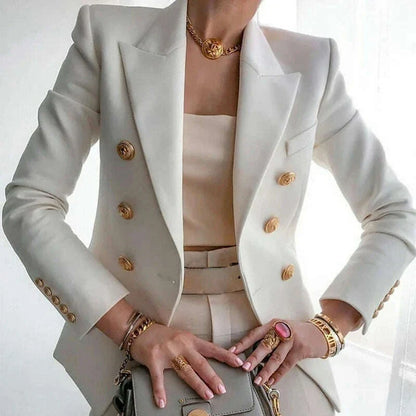 Black Blazers Women 2025 Single-button Outwear All-match Long Sleeve Coat Female Slim Solid Jacket Lady Office Work Suit Vestido