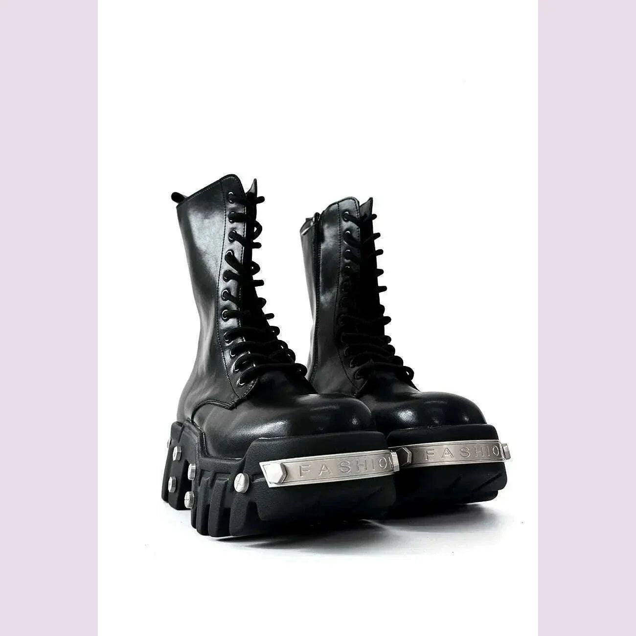 2025 Winter New Thick-soled High-top Locomotive Bulldozer Boots Men