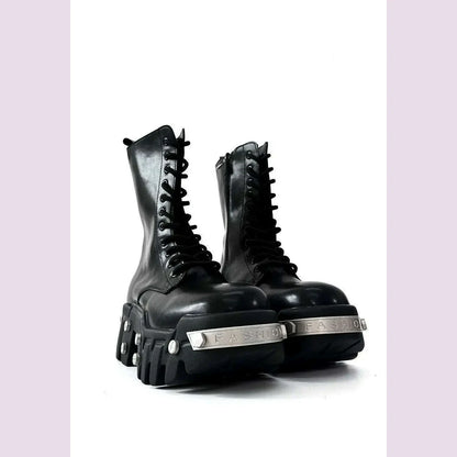 2025 Winter New Thick-soled High-top Locomotive Bulldozer Boots Men