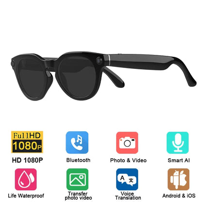 AI Smart Camera Sunglasses Men Women Video Recording Translation Sun Glasses Bluetooth Call Music Touch Eyewear Sports Shades