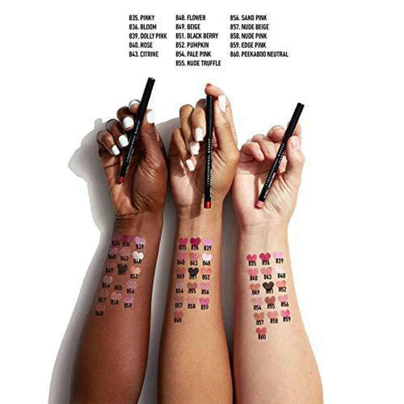 Slim Lip Pencil Nude Matte Creamy Lipstick Long-lasting Waterproof Plumping Lip Stain Natural Brown Lipliner Professional Makeup