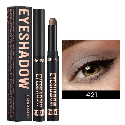 Smoky Dark Blue Eyeshadow Pencil Stick Waterproof Pearlescent 16 Colors Metallic Glitter Eye Shadow Highlighter Pen Makeup Tool