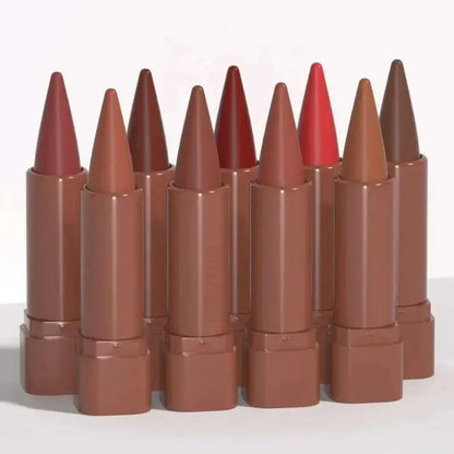 9 Colors Gradient Lip Liner Matte Black Brown Velvet Lipstick Waterproof Non Sticky Contouring Tint Lipliner Crayon Lip Makeup