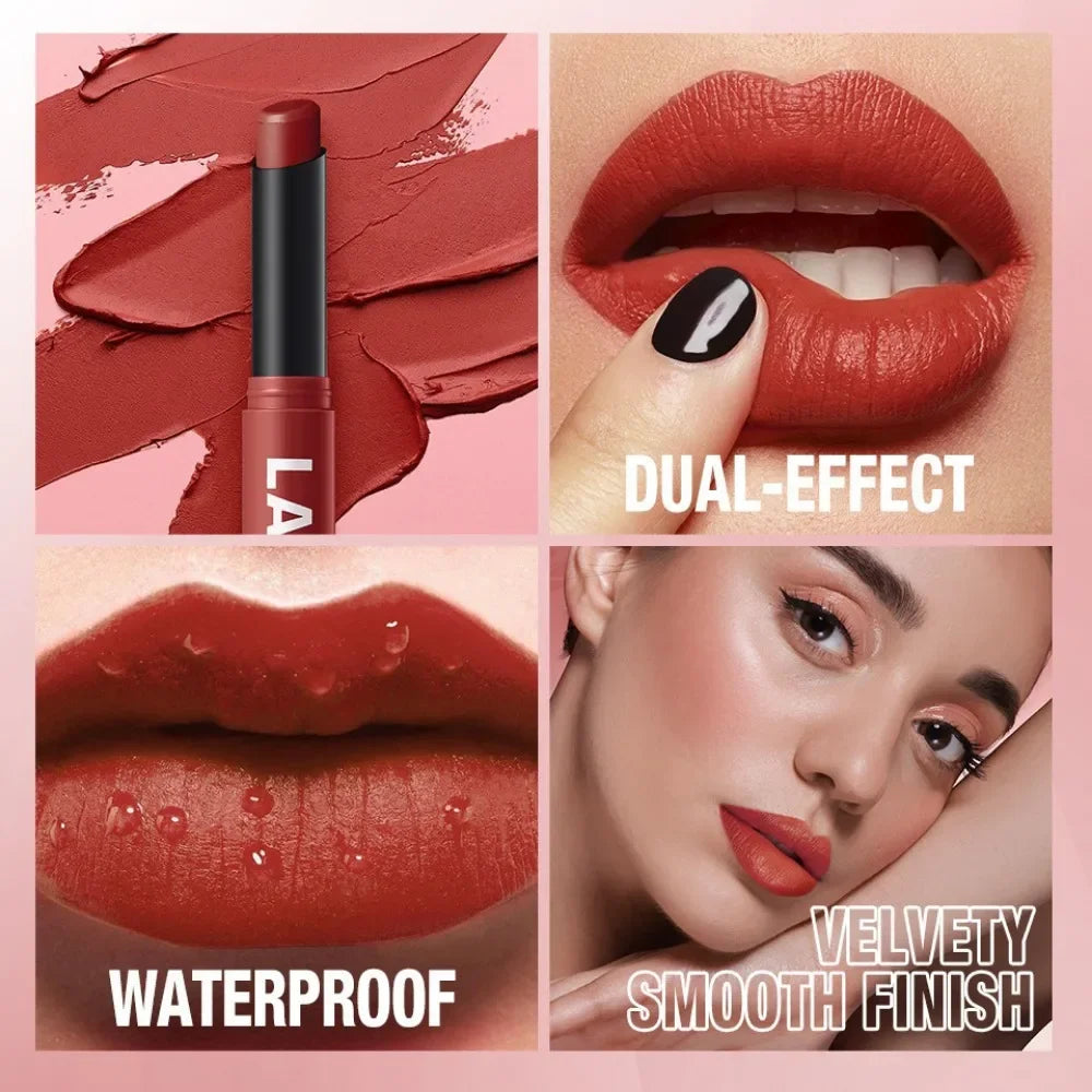 12 Color Matte Lipstick Pencil Waterproof Long Lasting Non-Stick Cup Lip Stain Tint Cosmetic Nude Lipstick Pen Makeup Maquillage