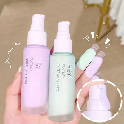 Silky and clear primer, natural cream to brighten and prevent makeup from coming off easily, foundation liquid,