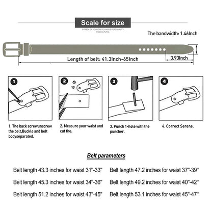 BISON DENIM Genuine Leather Belt For Men High Quality Buckle Jeans Casual Belts Vintage Business Cowboy Waistband Free Shipping