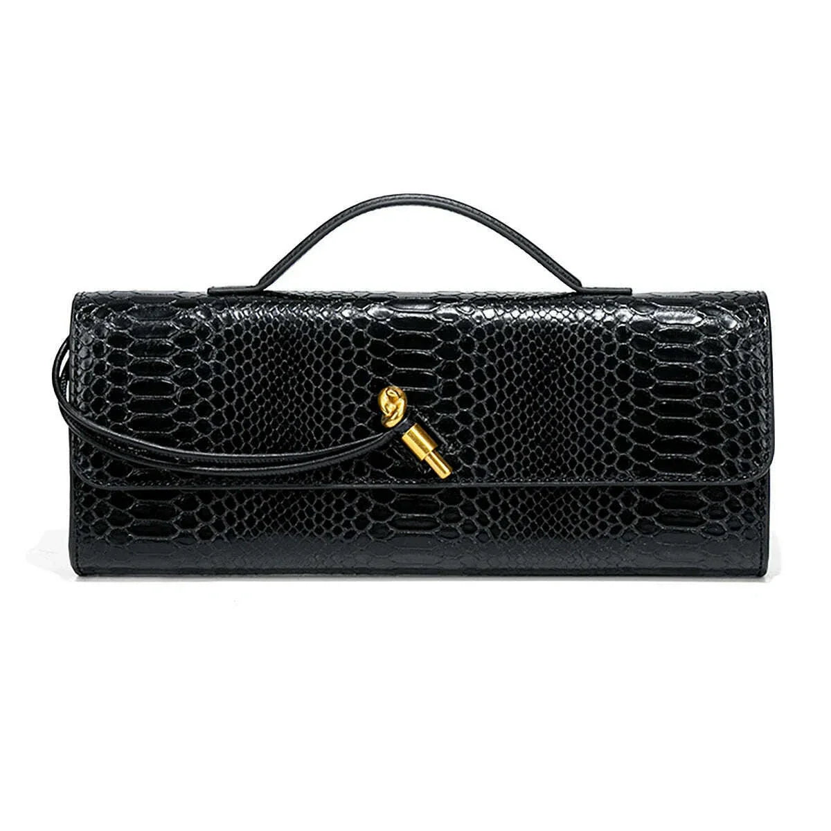 Burgundy bag cherry red envelope wine red envelope upscale new handbag European and American fashion crocodile flip hand organ b