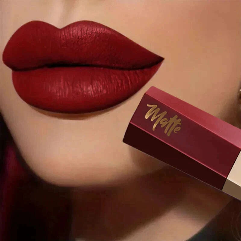 13 Colors Waterproof Matte Velvet Lip Tint Collection - Long-Lasting, Smudge-Proof, Nude Lip Glaze for a Sexy, Smooth Finish - P