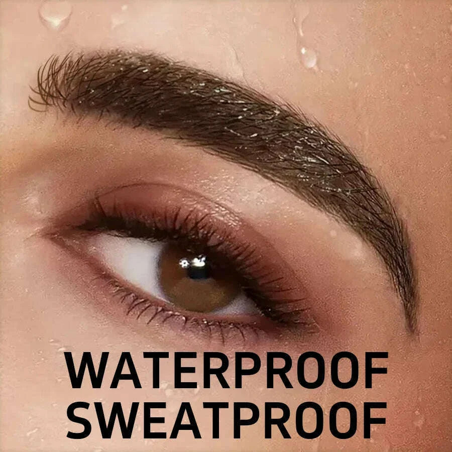 3D Dye Eyebrow Pencil Hairling Anti-smudge Waterproof Long Lasting Black Brown Large Brush Natural Wild Eyebrow Enhancers Cream