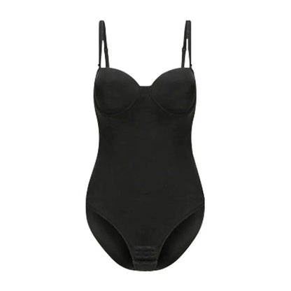 Wechery Women's Bodysuit Slimming Body Shaper Tummy Control Shapewear Detachable Shoulder Strap Female Underwear