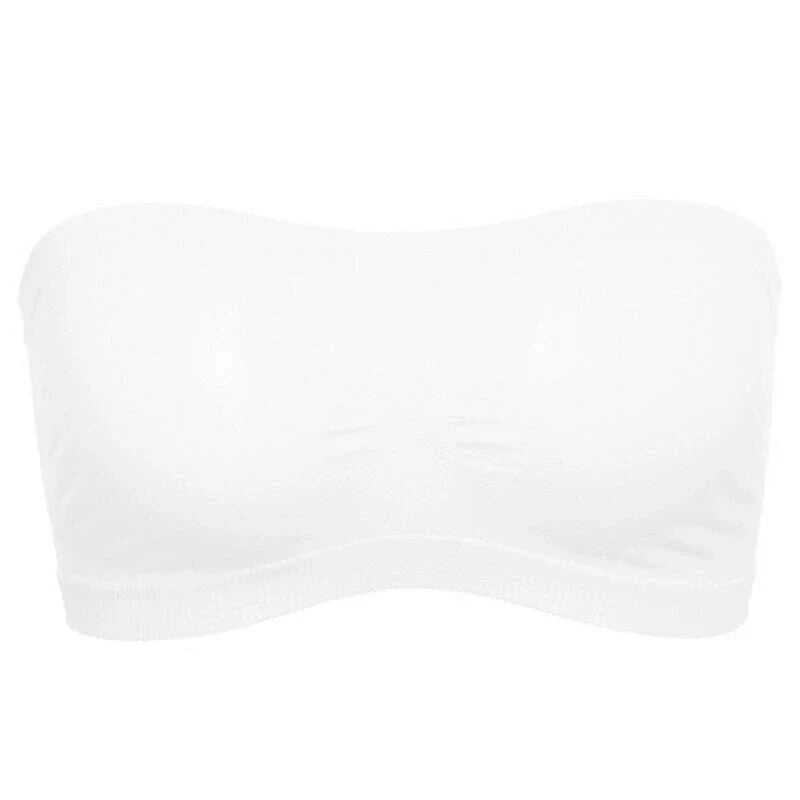 Lady's Sexy Strapless Crop Top Bra Bandeau Boob Tube Brassiere Summer Breathable Mesh Invisible Strapless Chest Wraps Tube Tops