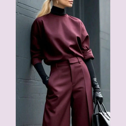 Freeacy 2025 New Women's Tops Burgundy Round Neck Half Sleeves Loose Fit T-shirt Spring and Summer Casual Streetwear Shirts