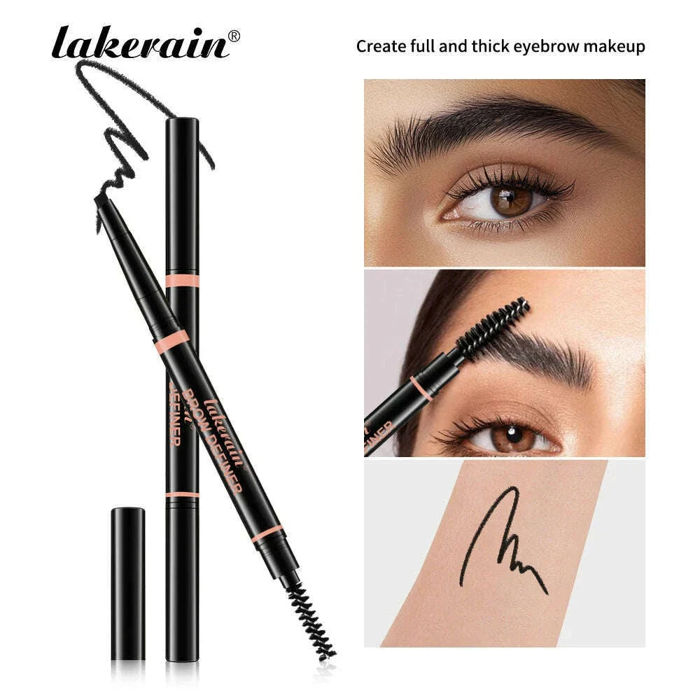lakerain3 color triangle tip eyebrow pencil waterproof sweatproof not smudge stereo line sculpture triangle eyebrow pencil