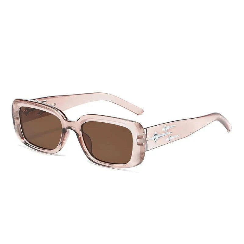 Retro Y2K Style Small Square Sunglasses Women kitten Eye Sunglasses Fashion Colorful Mirror Goggles Men Punk Sports Suns Glasses
