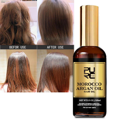 Argan Oil Morocco Hair Serum Natural Hair Oil Organic Nourish Repair Damagd Frizzy Treatment Strengthen Hair Oil Care Serum PURC