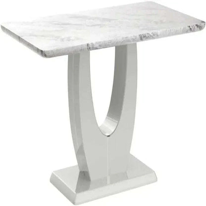 63-Inch Rectangular Marble Dinner Table for 6 - Imitation Marble Grain for Kitchen and Dining Room, Grey Finish