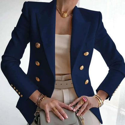 Black Blazers Women 2025 Single-button Outwear All-match Long Sleeve Coat Female Slim Solid Jacket Lady Office Work Suit Vestido