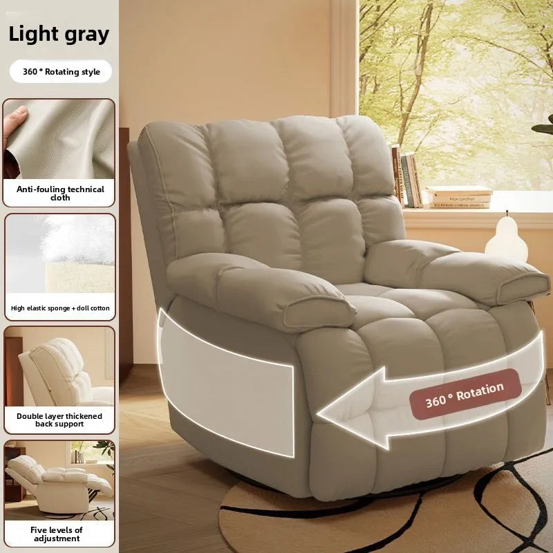 Household Living Room Sofa Chairs Rotatable Home Lazy Single Person Leisure Computer Chair Multiple Perspectives Can Sleep Chair