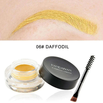 HANDAIYAN 12 Color Waterproof Eyebrow Cream Professional Eyeliner Eyebrow Gel High Brow Tint Black Eye Brow Makeup Tools