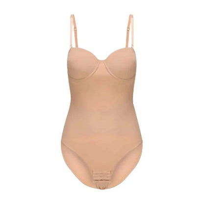 Wechery Women's Bodysuit Slimming Body Shaper Tummy Control Shapewear Detachable Shoulder Strap Female Underwear