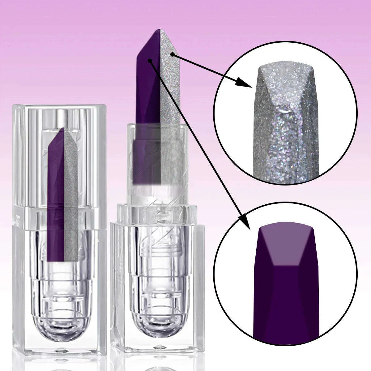 Purple lipstick temperature discoloration red rose moisturizing lipstick cosmetics easy to use lipstick refill