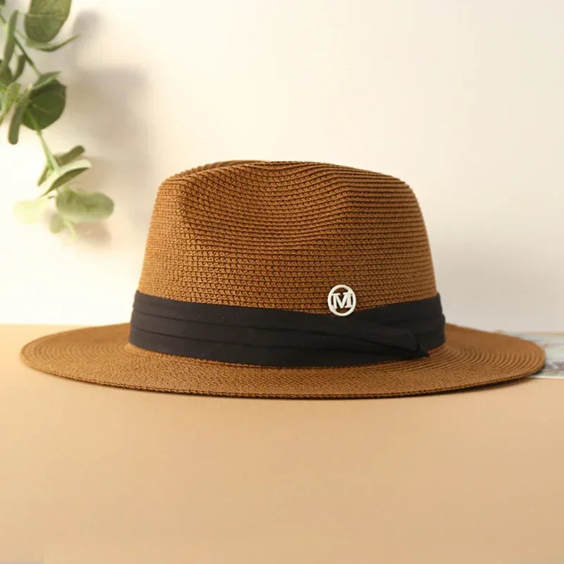 Summer Large Size 64cm Classic Sun Hats for Men Women Panama Hats Couple Wide Brim Beach Straw Hat Big Head Plus Size Fedora Hat