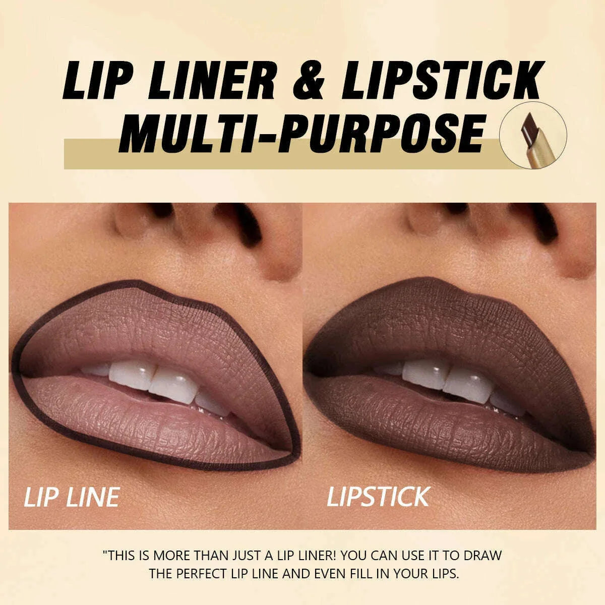 Matte 6-colors Lip Liner Pencil Bevel Design Nib Lip Contour Lipstick Nude Brown Lipstick Pencil Natural Lasting Lipliner Makeup