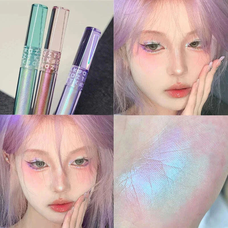 Glitter Highlighter Liquid Eyeshadow Pearlescent Brighten Lying Silkworm Waterproof Diamond Polarized Eyeshadow Makeup Cosmetic