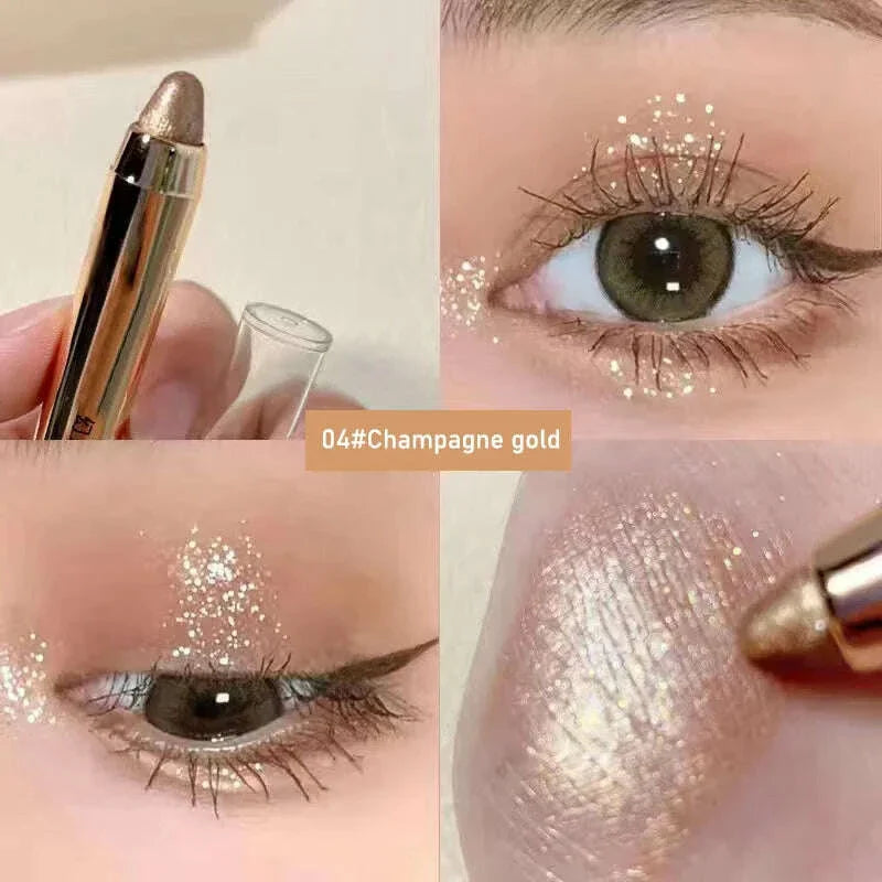 Dual-ended highlighter eyeshadow pencil pearlescent,delicate,shimmering, brightening,long-lasting,non-smudging eyeshadow stick