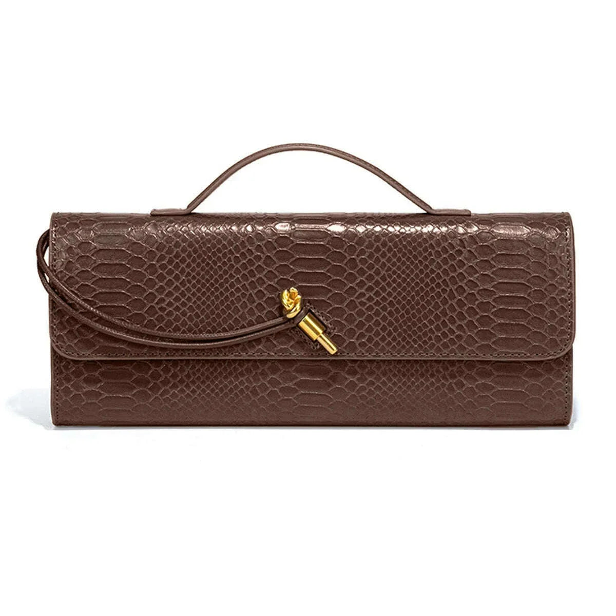 Burgundy bag cherry red envelope wine red envelope upscale new handbag European and American fashion crocodile flip hand organ b